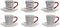 Set van koffiekopjes DKD Home Decor Multicolour Keramiek (130 ml)