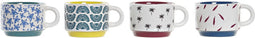 Set van koffiekopjes DKD Home Decor Multicolour Keramiek (150 ml)