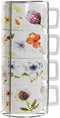 Set van koffiekopjes DKD Home Decor Multicolour Metaal Dolomite 260 ml (4 Onderdelen)
