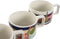 Set van koffiekopjes Home ESPRIT Blauw Groen Roze Lila Metaal Bamboe Dolomite 260 ml