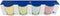 Set van koffiekopjes Home ESPRIT Geel Blauw Groen Roze Porselein 90 ml 4 Onderdelen