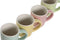 Set van koffiekopjes Home ESPRIT Geel Blauw Groen Roze Porselein 90 ml 4 Onderdelen