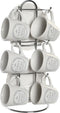 Set van Kopje met Schotel DKD Home Decor Metaal Wit Keramiek 180 ml