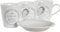 Set van Kopje met Schotel DKD Home Decor Metaal Wit Keramiek 180 ml
