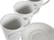 Set van Kopje met Schotel DKD Home Decor Metaal Wit Keramiek 180 ml