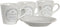 Set van Kopje met Schotel DKD Home Decor Metaal Wit Keramiek 90 ml