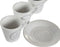 Set van Kopje met Schotel DKD Home Decor Metaal Wit Keramiek 90 ml