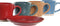 Set van Kopje met Schotel DKD Home Decor Rood Blauw Groen Geel Keramiek 180 ml