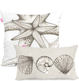 Set van kussenhoesjes HappyFriday Coral reef Multicolour 2 Onderdelen