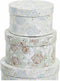 Set van opstapelbare opbergboxen DKD Home Decor Beige Groen Karton (37,5 x 37,5 x 18 cm)