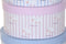 Set van opstapelbare opbergboxen DKD Home Decor Blauw Roze Karton (37,5 x 37,5 x 18 cm)