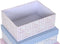 Set van opstapelbare opbergboxen DKD Home Decor Blauw Roze Karton (43,5 x 33,5 x 15,5 cm)