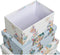 Set van opstapelbare opbergboxen DKD Home Decor Blauw Wit Blommor Karton (43,5 x 33,5 x 15,5 cm)