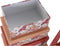 Set van opstapelbare opbergboxen DKD Home Decor Blommor Karton