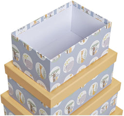 Set Van Opstapelbare Opbergboxen Dkd Home Decor Dieren Blauw Karton (43,5 X 33,5 X 15,5 Cm)