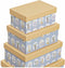 Set Van Opstapelbare Opbergboxen Dkd Home Decor Dieren Blauw Karton (43,5 X 33,5 X 15,5 Cm)