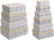 Set Van Opstapelbare Opbergboxen Dkd Home Decor Dieren Blommor Karton (43,5 X 33,5 X 15,5 Cm)