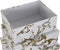 Set van opstapelbare opbergboxen DKD Home Decor Gouden Wit Karton