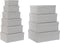 Set van opstapelbare opbergboxen DKD Home Decor Grijs Wit Vierkant Karton (43,5 x 33,5 x 15,5 cm)