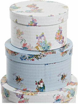 Set van opstapelbare opbergboxen DKD Home Decor Karton Stads 37,5 x 37,5 x 18 cm