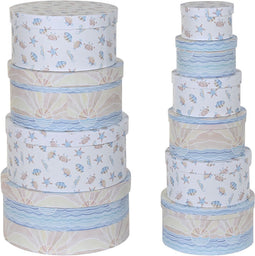 Set van opstapelbare opbergboxen DKD Home Decor Kinderen Multicolour Karton (37,5 x 37,5 x 18 cm)