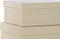 Set van opstapelbare opbergboxen DKD Home Decor Wit Vierkant Karton Mosterd (43,5 x 33,5 x 15,5 cm)