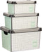 Set van opstapelbare opbergboxen Home 3 Onderdelen Plastic