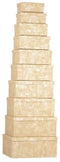 Set van opstapelbare opbergboxen Pincello 130 Natuurlijk Karton Strepen (2 Stuks)