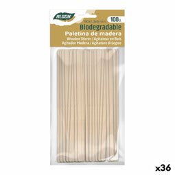 Set van roerstokjes voor koffie Algon Hout 36 Stuks