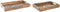 Set van trays DKD Home Decor 2 Stuks Bruin Donkerbruin Mangohout (43 x 27,5 x 7,5 cm) (2 Onderdelen)