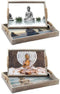 Set van trays DKD Home Decor Hout MDF (2 Onderdelen) (40 x 30 x 6 cm) (2 Stuks)