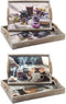 Set van trays DKD Home Decor Multicolour Hout MDF (2 Onderdelen) (40 x 30 x 6 cm) (2 Stuks)