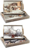 Set van trays DKD Home Decor Multicolour Hout MDF (2 Onderdelen) (40 x 30 x 6 cm) (2 Stuks)