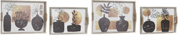 Set van trays DKD Home Decor Vaas Zwart Gouden Wit 40 x 30 x 6 cm Modern (2 Stuks)