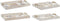 Set van trays DKD Home Decor Vaas Zwart Gouden Wit 40 x 30 x 6 cm Modern (2 Stuks)