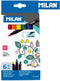 Set Viltstiften Milan Ø 4 mm Blauw Multicolour