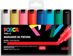 Set Viltstiften POSCA PC-8K Multicolour 8 mm 8 Onderdelen