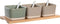 Set voor voorgerechtjes DKD Home Decor 29 x 11,5 x 1,5 cm Porselein Multicolour Bamboe Scandinavisch
