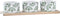 Set voor voorgerechtjes DKD Home Decor Lakens Bamboe Keramiek (28 x 9,7 x 1,5 cm) (4 Onderdelen)