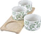 Set voor voorgerechtjes DKD Home Decor Lakens Bamboe Keramiek (28 x 9,7 x 1,5 cm) (4 Onderdelen)