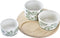 Set voor voorgerechtjes DKD Home Decor Lakens Bamboe Keramiek Tropisch (4 Onderdelen) (18 x 18 x 1 cm)
