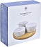 Set voor voorgerechtjes DKD Home Decor Lakens Bamboe Keramiek Tropisch (4 Onderdelen) (18 x 18 x 1 cm)