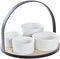 Set voor voorgerechtjes DKD Home Decor Metaal Bamboe Keramiek Loft (20 x 20 x 14 cm) (5 Onderdelen)
