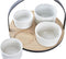 Set voor voorgerechtjes DKD Home Decor Metaal Bamboe Keramiek Loft (20 x 20 x 14 cm) (5 Onderdelen)