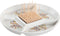 Set voor voorgerechtjes DKD Home Decor Natuurlijk Rood Multicolour Keramiek Cottage Huizen (23,5 x 23,5 x 7 cm)