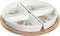 Set voor voorgerechtjes DKD Home Decor Natuurlijk Rood Multicolour Keramiek Cottage Huizen (21,5 x 21,5 x 1 cm)