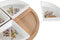 Set voor voorgerechtjes DKD Home Decor Natuurlijk Rood Multicolour Keramiek Cottage Huizen (21,5 x 21,5 x 1 cm)