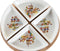 Set voor voorgerechtjes DKD Home Decor Natuurlijk Rood Multicolour Keramiek Cottage Huizen (21,5 x 21,5 x 1 cm)