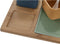 Set voor voorgerechtjes DKD Home Decor Porselein Multicolour Bamboe 6 Onderdelen (31 x 21 x 6 cm)