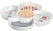 Set voor voorgerechtjes DKD Home Decor Rood Blauw Wit Keramiek Mediterrane Huizen (22 x 22 x 7 cm)